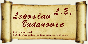 Leposlav Budanović vizit kartica